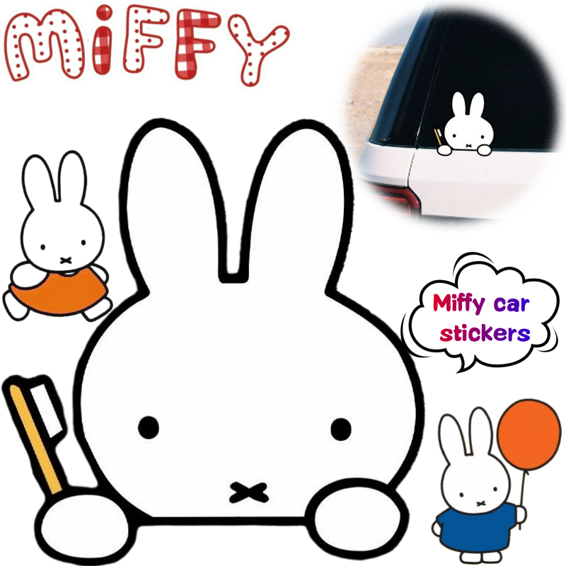 Atv Parts - Miffy Tavşan Araba Çıkartması Yaratıcı Yüksek