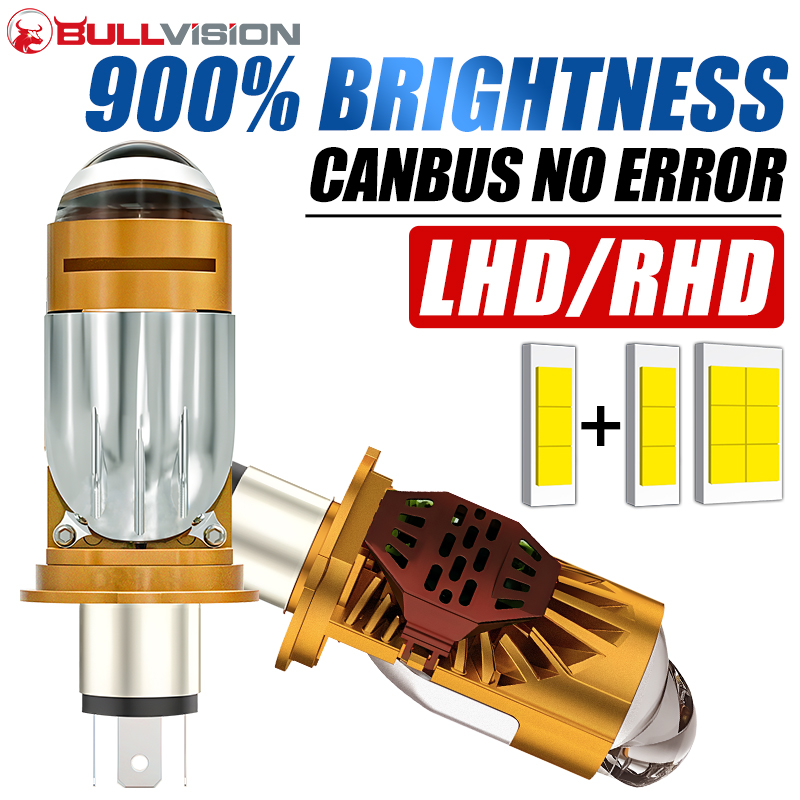 Universal Motorcycle Led Headlight Projector - 5000W H4 LED Far Ampulü Projektör