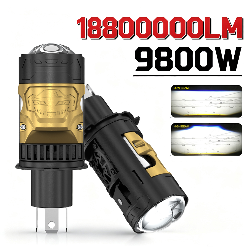 Universal Motorcycle Led Headlight Projector - H4 LED Far Projektör Lensi Canbus