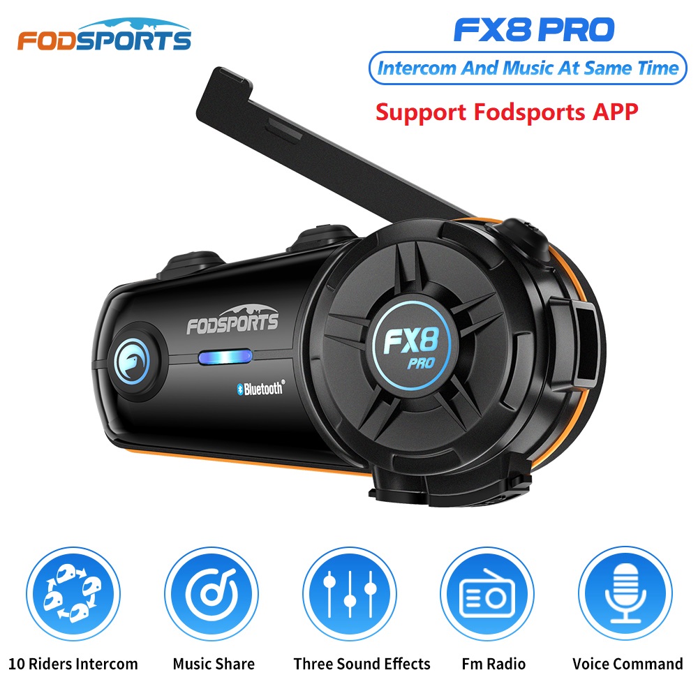 Universal Motorcycle Helmet Intercom Headset - Fodsports FX8 Pro Motosiklet İnterkom Bluetooth