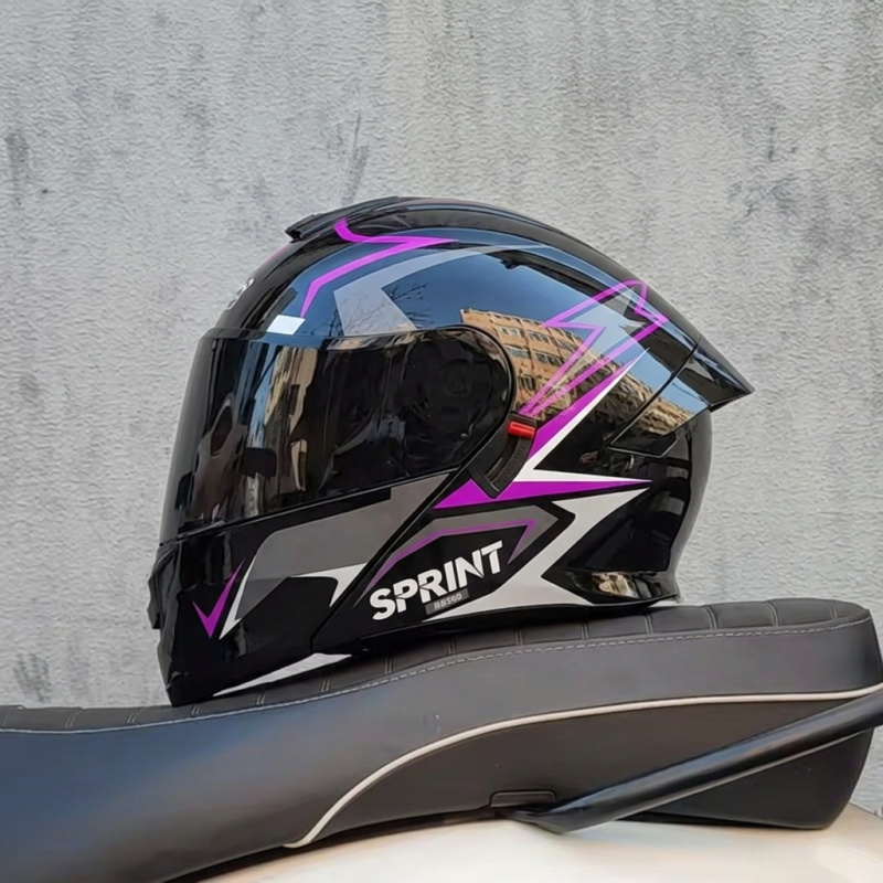 Modular Flip Up Motorcycle Helmet Dot Approved - DOT Onaylı Modüler Kalkar Vizörlü Tam