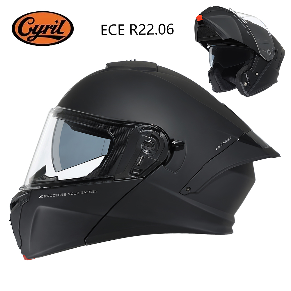 Modular Flip Up Motorcycle Helmet Dot Approved - CYRIL Modüler Kask Motosiklet Onaylı ECE