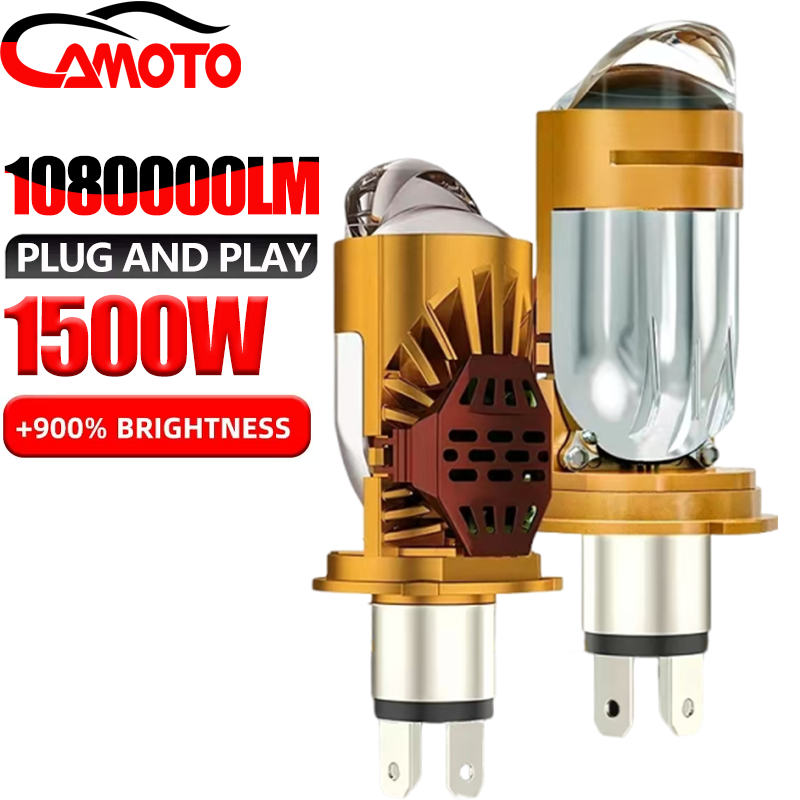 Universal Motorcycle Led Headlight Projector - CAMOTO Bi LED Lens Projektör H4