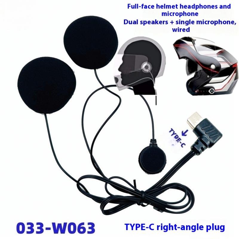 Full Face Motorcycle Helmet With Bluetooth - 【Y】1 Adet Type-C HD Gürültü Azaltıcı