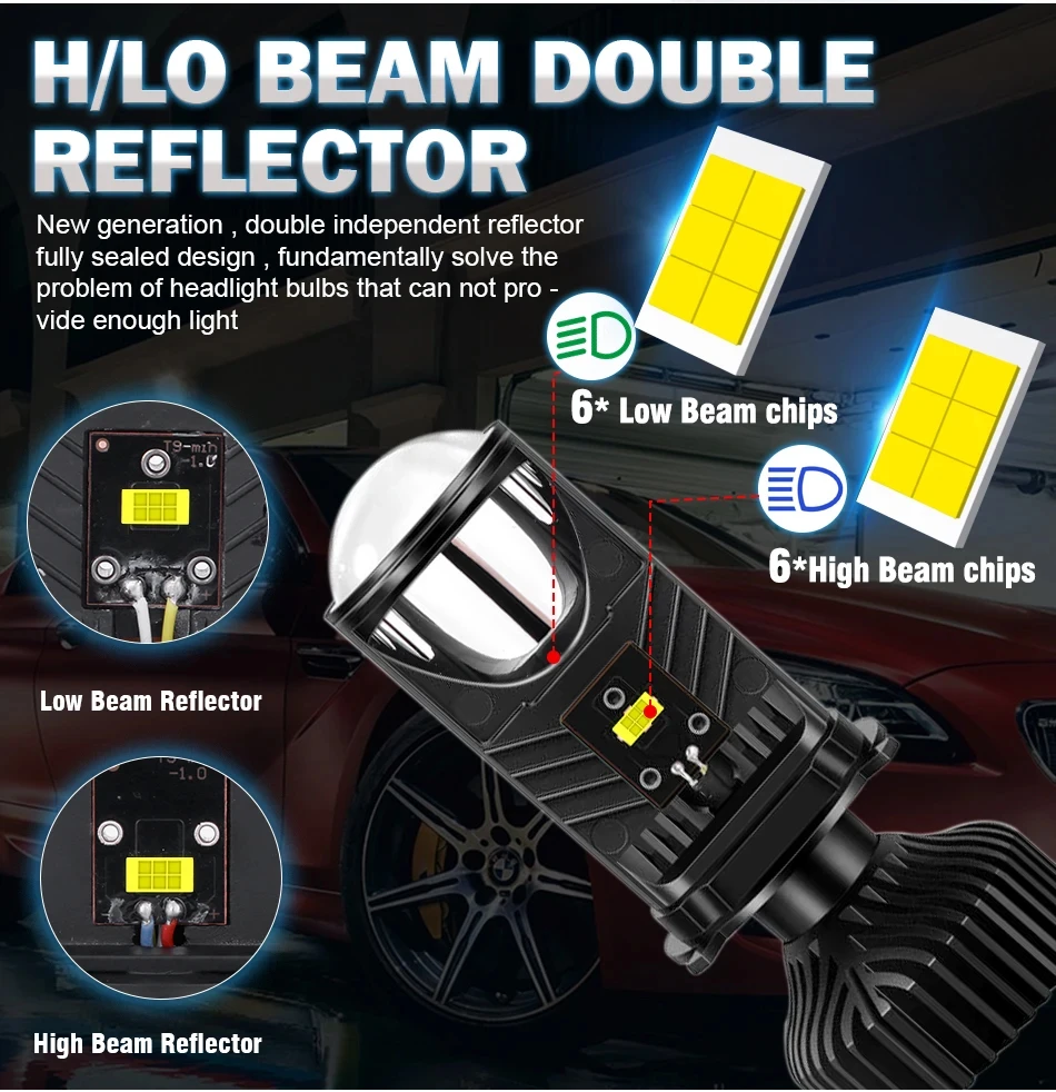 H4 LED Projektör Lensli Far 22 - Universal Motorcycle Led Headlight Projector incelemesi ve fiyatı