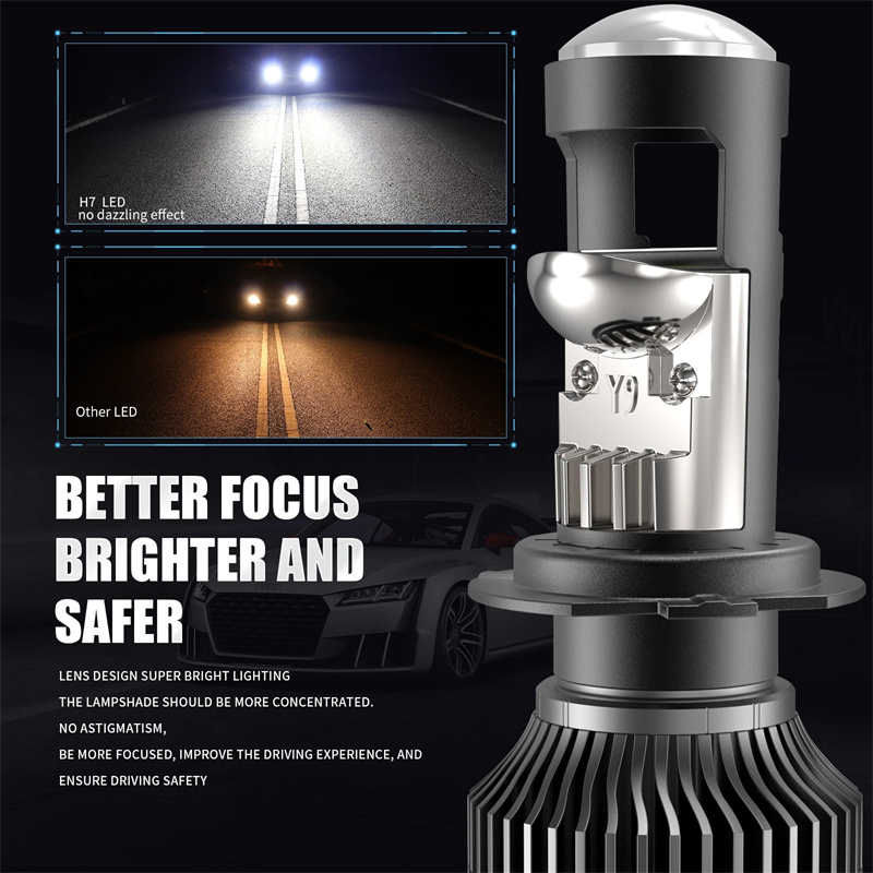 Araba far Mini Lens H4 H7 Mini - Universal Motorcycle Led Headlight Projector incelemesi ve fiyatı