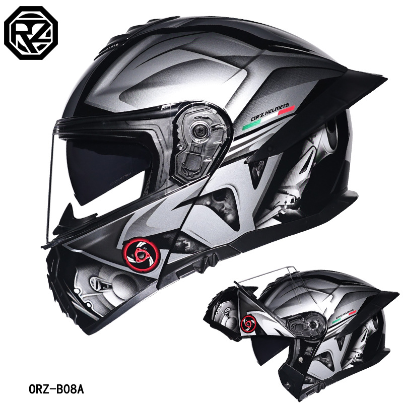 ORZ Motosiklet Kaskı Çift Vizö - Modular Flip Up Motorcycle Helmet Dot Approved incelemesi ve fiyatı