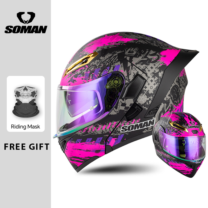 Unisex DOT Onaylı Çift Vizörlü - Modular Flip Up Motorcycle Helmet Dot Approved incelemesi ve fiyatı