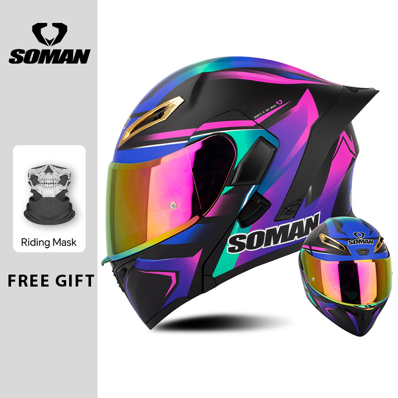 Unisex DOT Onaylı Çift Vizörlü - Modular Flip Up Motorcycle Helmet Dot Approved incelemesi ve fiyatı