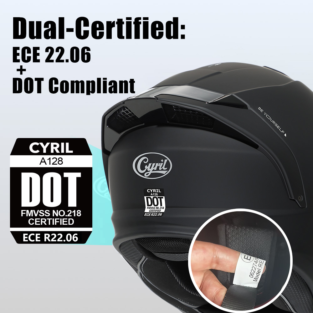 CYRIL Modüler Kask Motosiklet  - Modular Flip Up Motorcycle Helmet Dot Approved incelemesi ve fiyatı