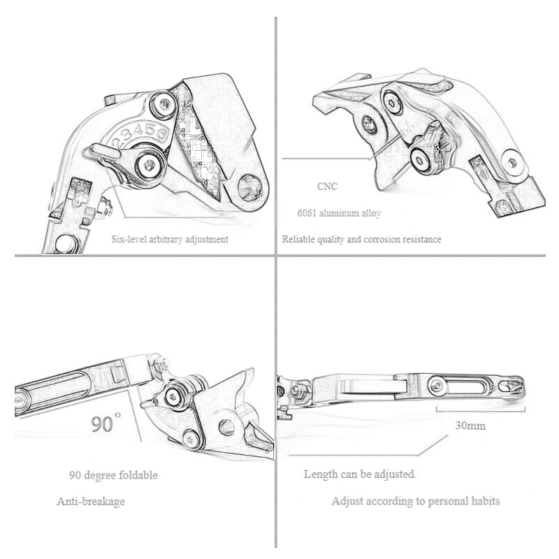 Honda NC750X NC 750 X 2016-202 - Cnc Aluminum Adjustable Brake Clutch Levers incelemesi ve fiyatı