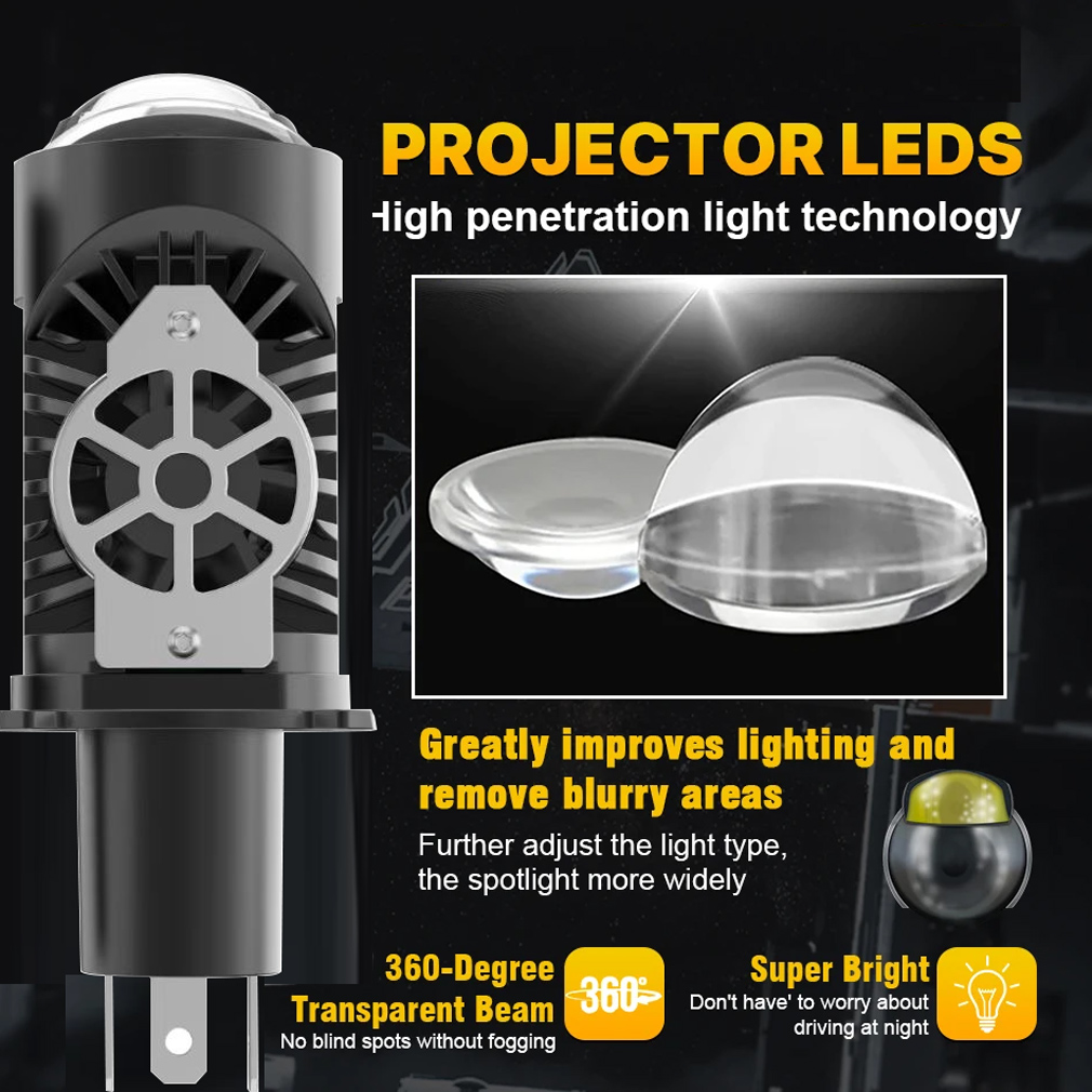 H4 Projektör Lens LED Araba ka - Universal Motorcycle Led Headlight Projector incelemesi ve fiyatı