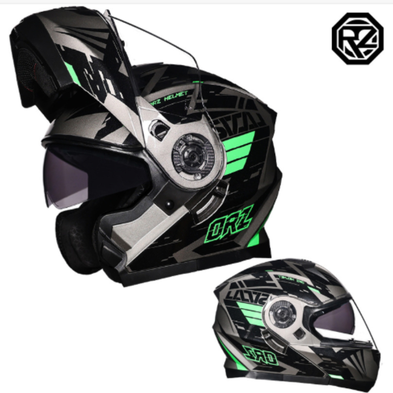Orz Tam Yüz Çift Vizör Motosik - Modular Flip Up Motorcycle Helmet Dot Approved incelemesi ve fiyatı