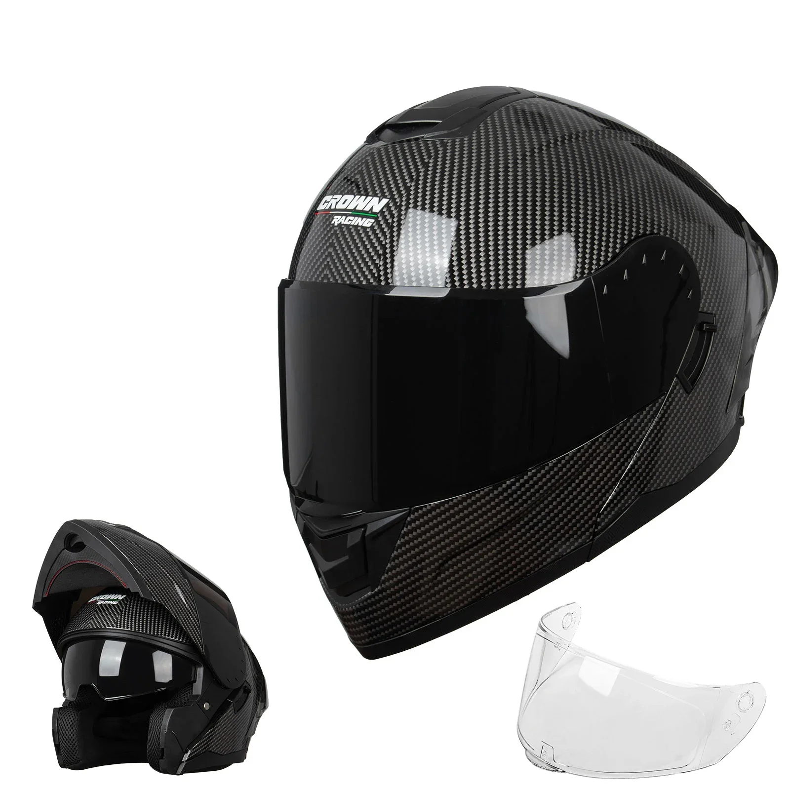 Crown Racing FL900 Modüler Mot - Dual Visor Motorcycle Racing Helmet incelemesi ve fiyatı